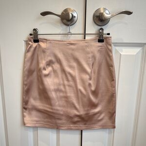 Elegant Blush Pink Women's Mini Skirt